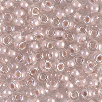 6-215:  6/0 Blush Lined Crystal  Miyuki Seed Bead 