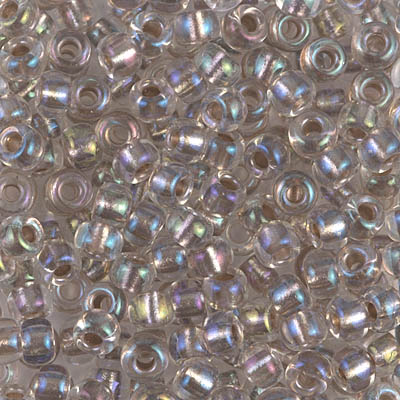 6-2195:  6/0 Taupe Lined Crystal AB  Miyuki Seed Bead 