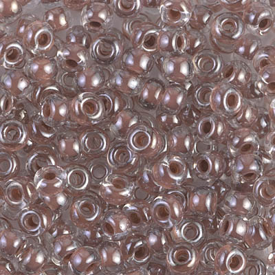 6-224:  6/0 Cocoa Lined Crystal  Miyuki Seed Bead 
