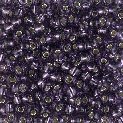 6-24:  6/0 Silverlined Amethyst Miyuki Seed Bead
