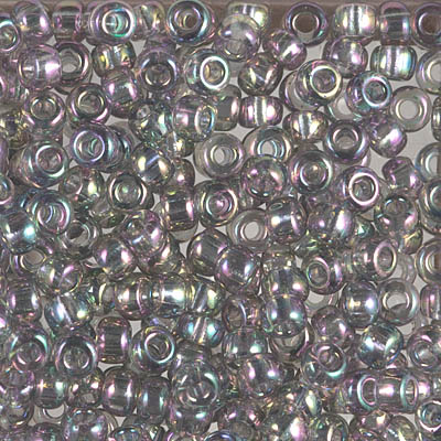 6-2440:  6/0 Transparent Gray Rainbow Luster  Miyuki Seed Bead 