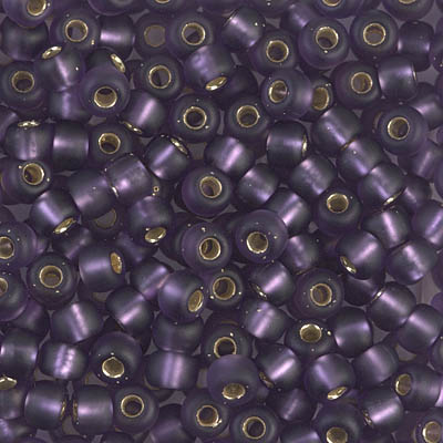 6-24F:  6/0 Matte Silverlined Amethyst Miyuki Seed Bead 