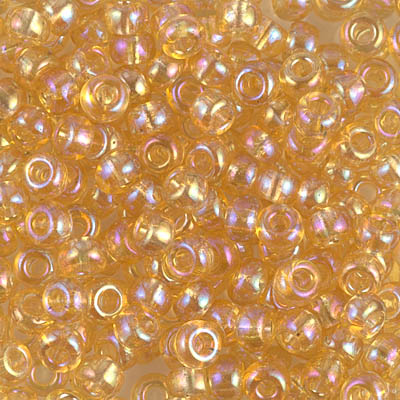 6-251:  6/0 Transparent Light Topaz AB Miyuki Seed Bead 
