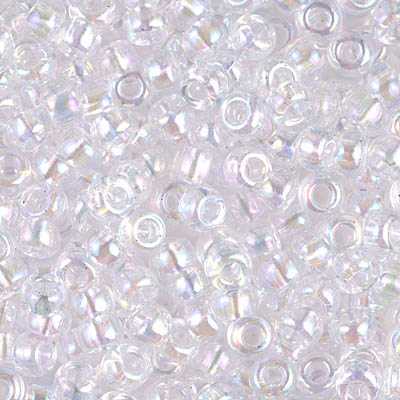 6-265:  6/0 Transparent Pale Pink AB Miyuki Seed Bead 