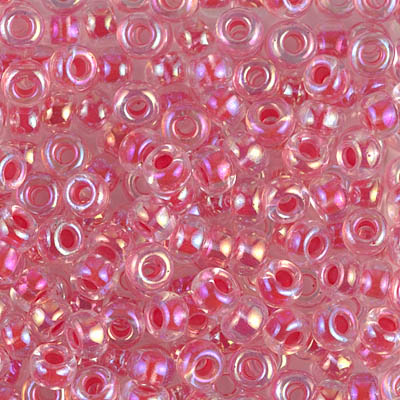 6-276:  6/0 Dark Coral Lined Crystal AB Miyuki Seed Bead 