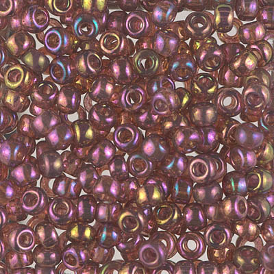 6-301:  6/0 Dark Topaz Rainbow Gold Luster  Miyuki Seed Bead 