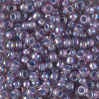 6-360:  6/0 Lined Light Amethyst AB Miyuki Seed Bead 