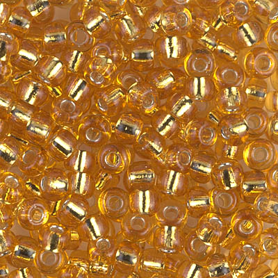6-4:  6/0 Silverlined Dark Gold Miyuki Seed Bead 