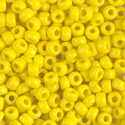 6-404:  6/0 Opaque Yellow Miyuki Seed Bead 