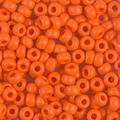 6-406:  6/0 Opaque Orange Miyuki Seed Bead 