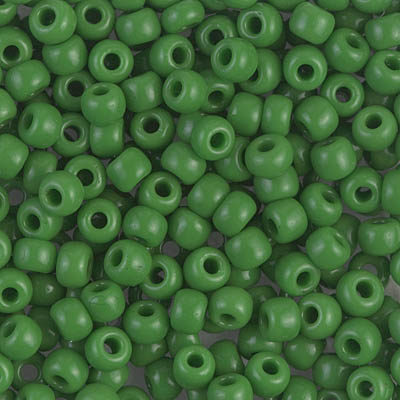 6-411:  6/0 Opaque Green Miyuki Seed Bead