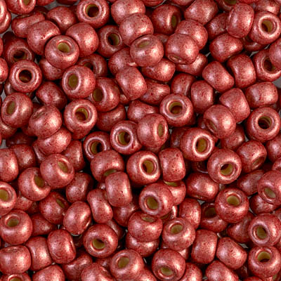 6-4208F:  6/0 Duracoat Galvanized Matte Berry Miyuki Seed Bead 
