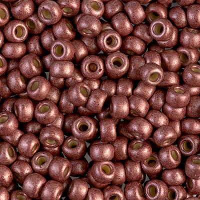 6-4212F:  6/0 Duracoat Galvanized Matte Dark Berry Miyuki Seed Bead 