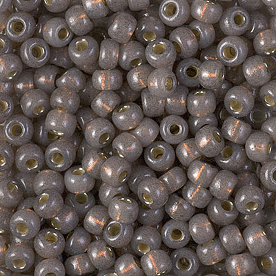 6-4250:  6/0 Duracoat Silverlined Dyed Taupe Miyuki Seed Bead 