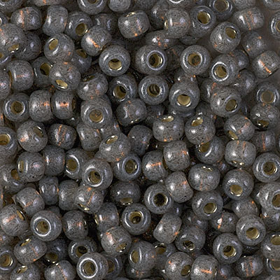 6-4251:  6/0 Duracoat Silverlined Dyed Smoke Gray Miyuki Seed Bead 