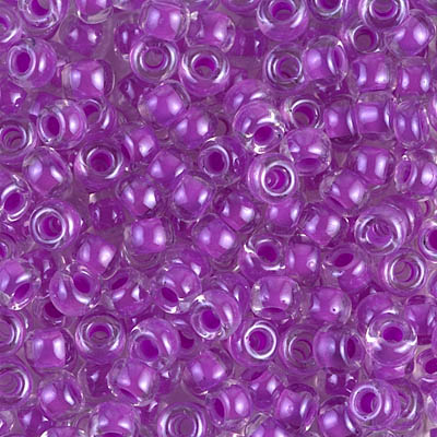 6-4303:  6/0 Luminous Plum Crazy Miyuki Seed Bead 