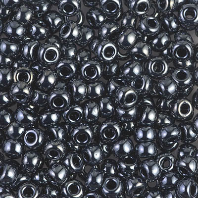 6-451:  6/0 Gunmetal Miyuki Seed Bead 