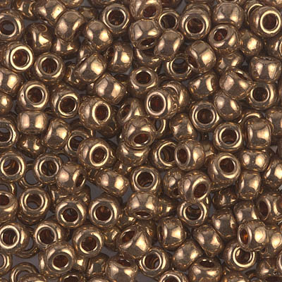 6-457L:  6/0 Metallic Light Bronze  Miyuki Seed Bead 