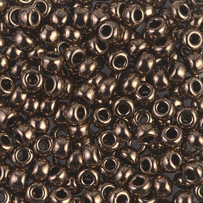 6-461:  6/0 Metallic Chocolate Miyuki Seed Bead 
