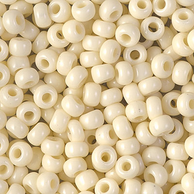 6-491:  6/0 Ivory Pearl Ceylon Luster Miyuki Seed Bead 