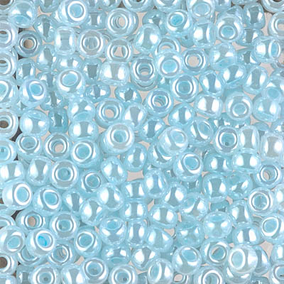 6-522:  6/0 Light Aqua Ceylon Miyuki Seed Bead 