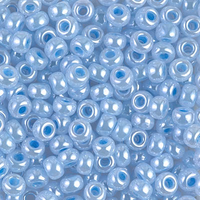 6-524:  6/0 Sky Blue Ceylon Miyuki Seed Bead 