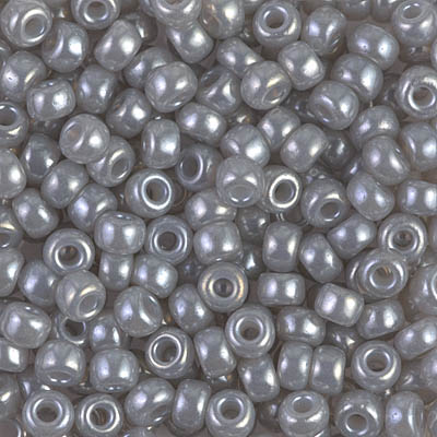 6-526:  6/0 Silver Gray Ceylon Miyuki Seed Bead - Discontinued 
