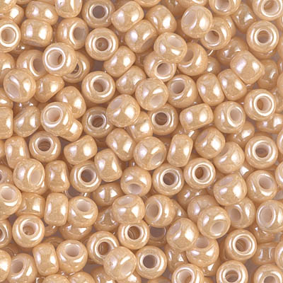 6-593:  6/0 Light Caramel Ceylon Miyuki Seed Bead 