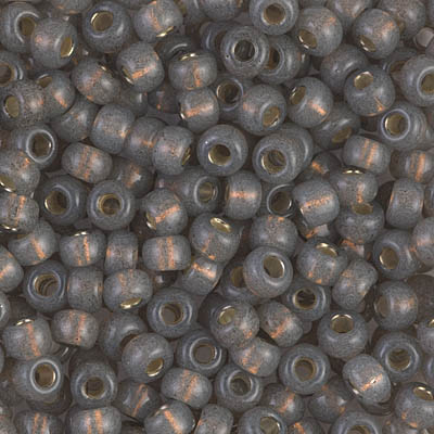 6-650:  6/0 Dyed Rustic Gray Silverlined Alabaster Miyuki Seed Bead 