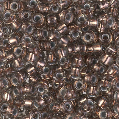 6-974:  6/0 Copper Lined Pale Gray Miyuki Seed Bead 