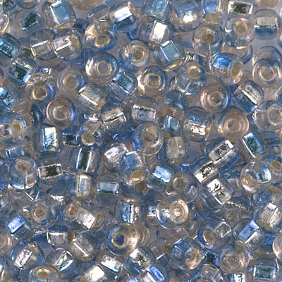 6S-3276:  6/0 Sq Hole Rococo Silverlined Rose Light Sapphire  Miyuki Seed Bead 