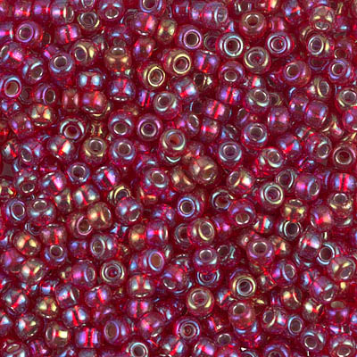 8-1011:  8/0 S/L Ruby AB Miyuki Seed Bead (was 8-11R) 