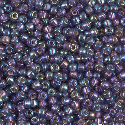 8-1024:  8/0 Silverlined Amethyst AB Miyuki Seed Bead 