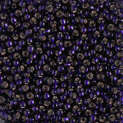 8-1426:  8/0 Dyed Silverlined Dark Purple  Miyuki Seed Bead 