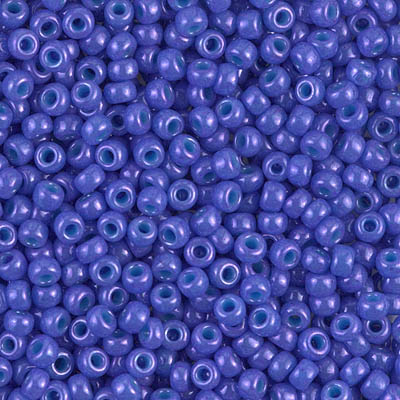 8-1477:  8/0 Dyed Opaque Bright Purple Miyuki Seed Bead 