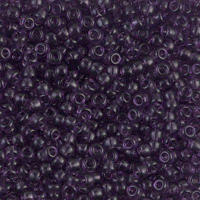 8-157:  8/0 Transparent Amethyst Miyuki Seed Bead 