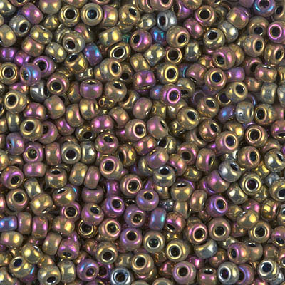 8-188:  8/0 Metallic Purple Gold Iris Miyuki Seed Bead 