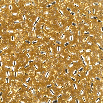 8-2:  8/0 Silverlined Light Gold (Was 702) Miyuki Seed Bead 