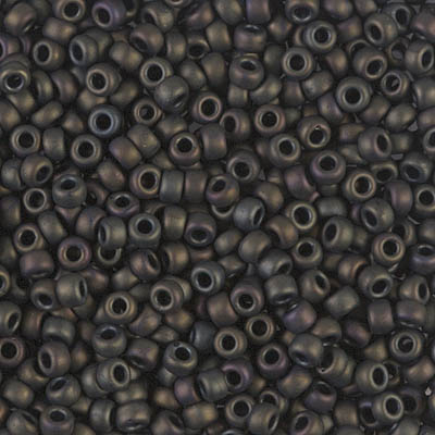 8-2013:  8/0 Matte Metallic Dark Olive Iris Miyuki Seed Bead 