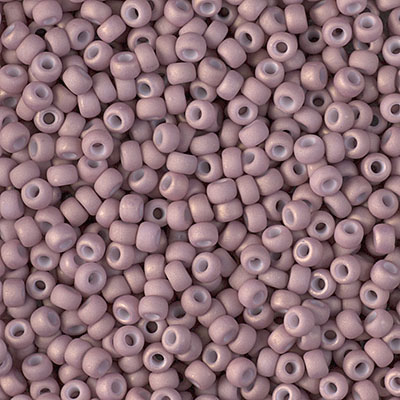 8-2034:  8/0 Matte Antique Rose Gold Luster Miyuki Seed Bead 