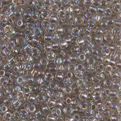 8-2195:  8/0 Taupe Lined Crystal AB  Miyuki Seed Bead 