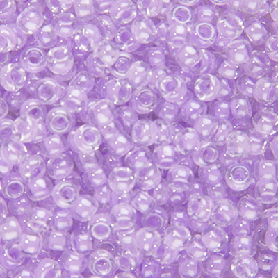 8-222:  8/0 Orchid Lined Crystal Miyuki Seed Bead 