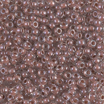 8-224:  8/0 Cocoa Lined Crystal  Miyuki Seed Bead 