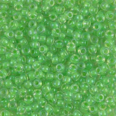 8-228:  8/0 Light Green Lined Crystal Miyuki Seed Bead 