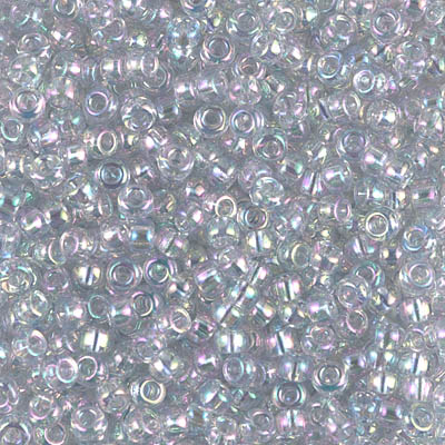 8-2443:  8/0 Transparent Light Marine Blue Gold Luster  Miyuki Seed Bead 