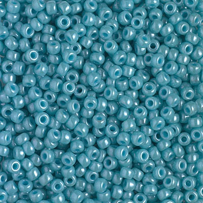 8-2470:  8/0 Opaque Turquoise Green Luster  Miyuki Seed Bead 