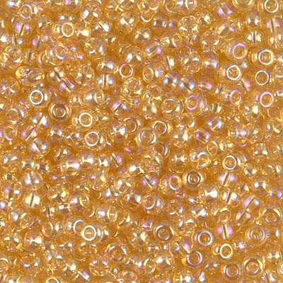 8-251:  8/0 Transparent Light Topaz AB Miyuki Seed Bead 