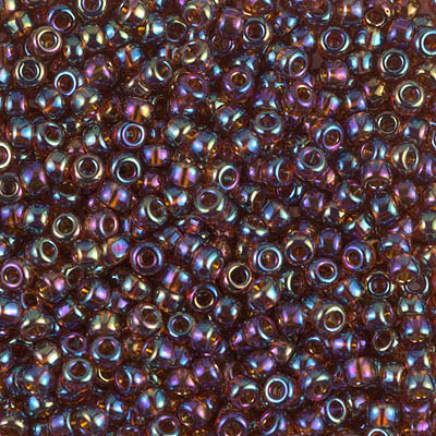 8-257:  8/0 Transparent Topaz AB  Miyuki Seed Bead 