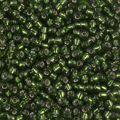 8-26:  8/0 Silverlined Olive Miyuki Seed Bead 