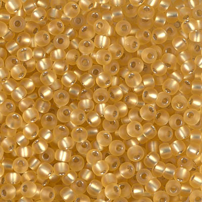 8-3F:  8/0 Matte Silverlined Gold  Miyuki Seed Bead